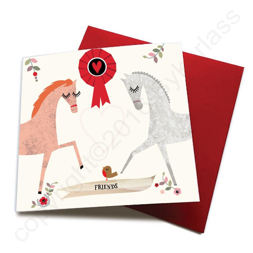 Friends - Horse Greeting Card  CHDS18