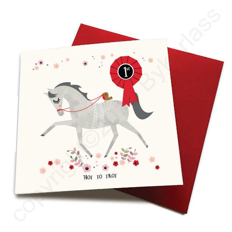 Hot To Trot - Horse Greeting Card  CHDS4