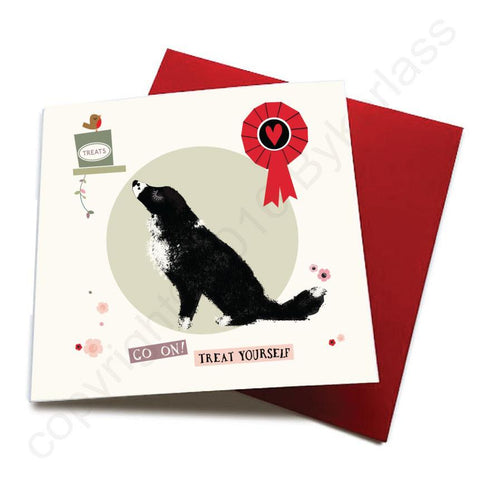 Go On Treat Yourself - Dog Greeting Card  CHDS56
