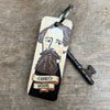 Charles Dickens Character Wooden Keyring by Wotmalike