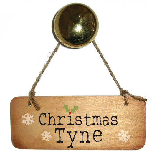 Christmas Tyne -  Christmas Rustic Wooden Sign Christmas Rustic Wooden Sign Geordie card, Geordie Gifts Geordie Mugs - card and Gifts with a North East Accent