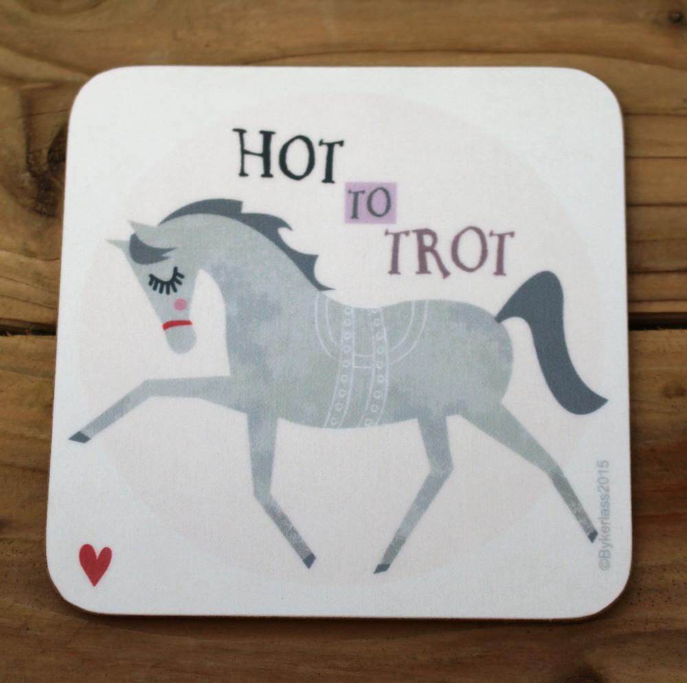 Hot To Trot - Horse Coaster by Charlton Hall Designs