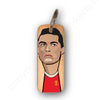 Ronaldo Character Wooden Keyring by Wotmalike