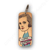 Daphne Du Maurier Character Wooden Keyring by Wotmalike