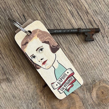 Daphne Du Maurier Character Wooden Keyring by wotmalike