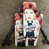 David Bowie Character Wooden Keyring by Wotmalike