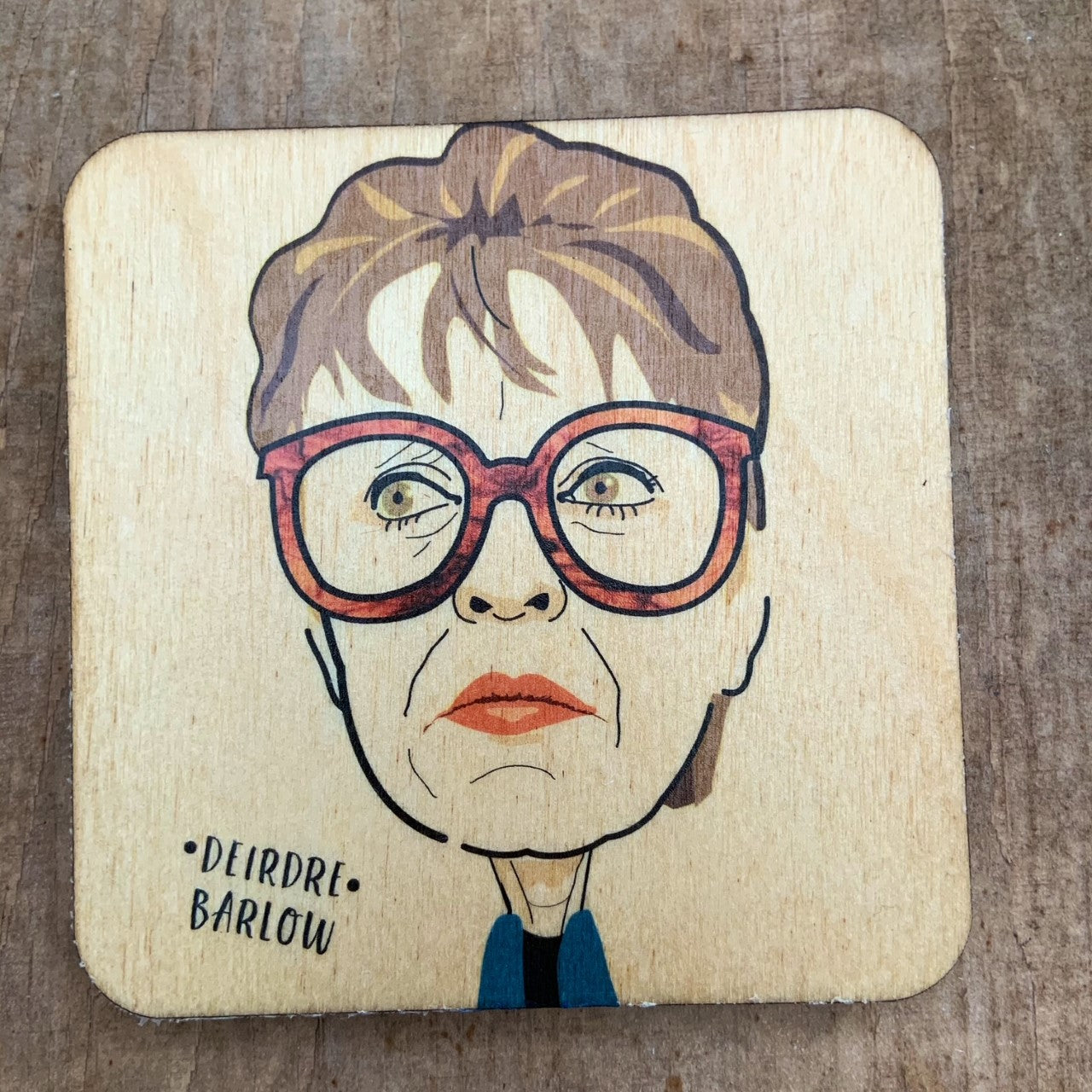 Deirdre Barlow Character Wooden Coaster - RWC1