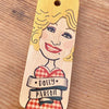 Dolly Parton Character Wooden Keyring by Wotmalike