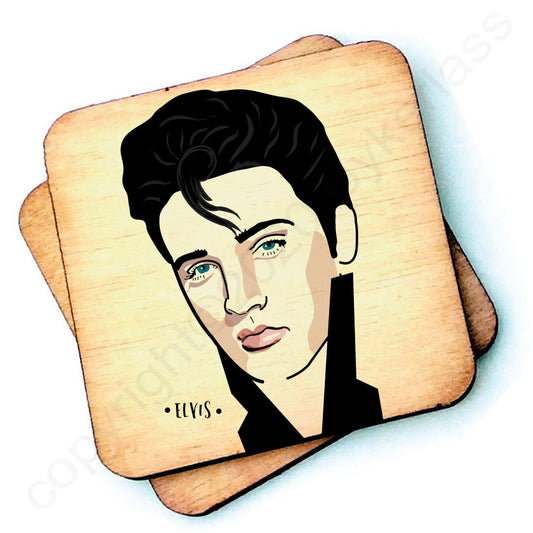 Elvis - Character Wooden Coaster