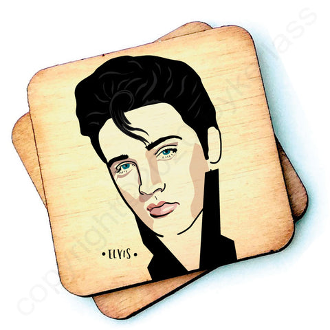 Elvis - Character Wooden Coaster - RWC1