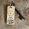 Erling Haaland Character Wooden Keyring by Wotmalike