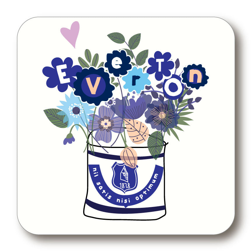 Everton Floral Coaster by Wotmalike