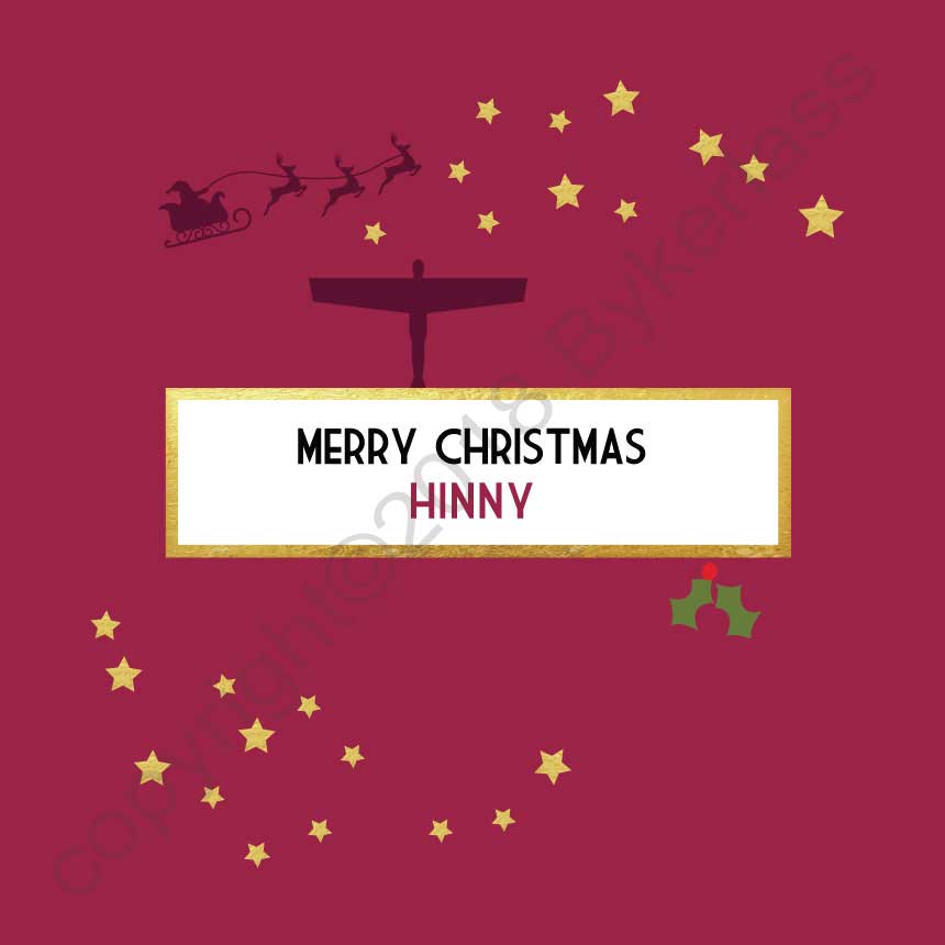 Merry Christmas Hinny Christmas Geordie Card by Wotmalike