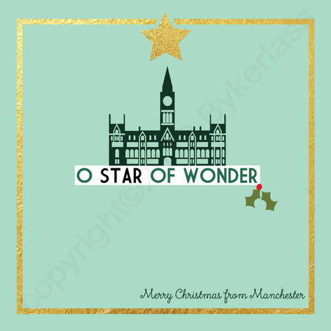 Manchester O Star of Wonder Mint Christmas Card --- FX113