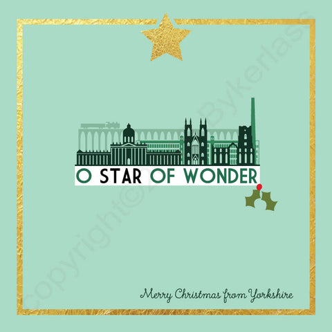 Yorkshire O Star of Wonder Mint Christmas Card --- FX114