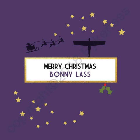 Merry Christmas Bonny Lass Christmas Card --- FX40