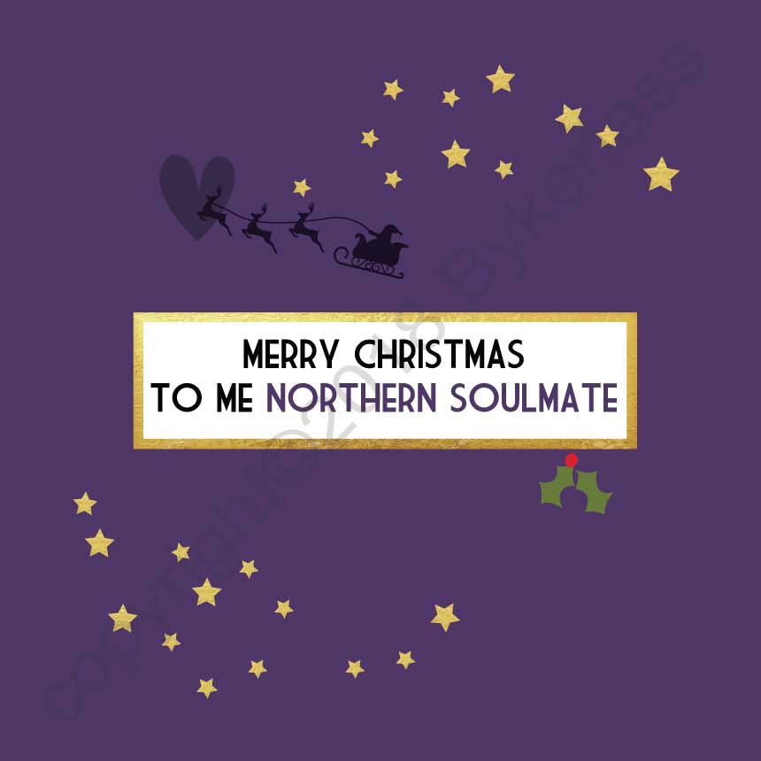 Merry Christmas To Me Northern Soulmate North Divide Card by Wotmalike