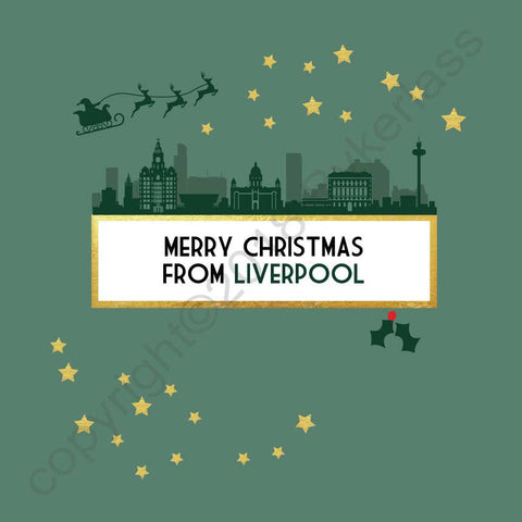 Merry Christmas From Liverpool Christmas Card --- FX62