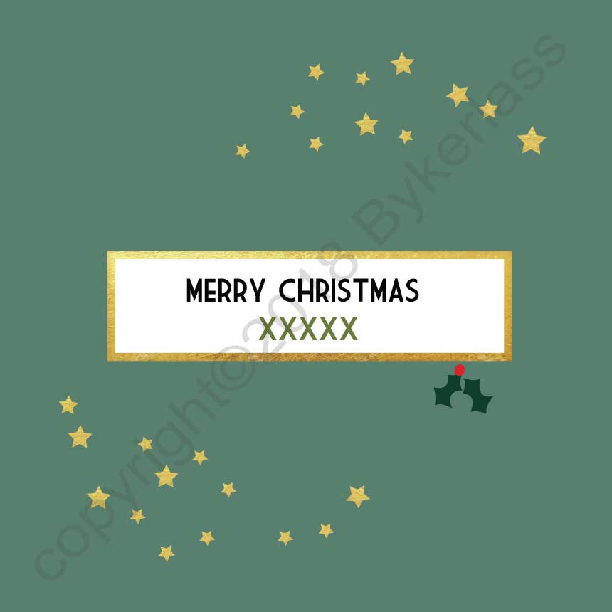 Merry Christmas XXXXXX Bespoke Foiled Christmas Cards SAGE GREEN by Wotmalike