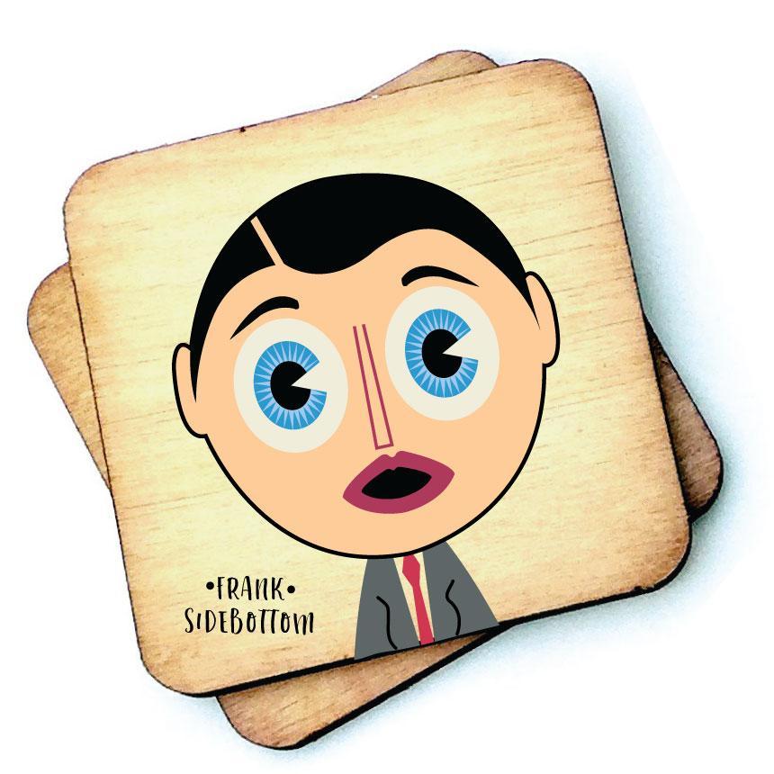Frank Sidebottom - Character Wooden Coaster by Wotmalike