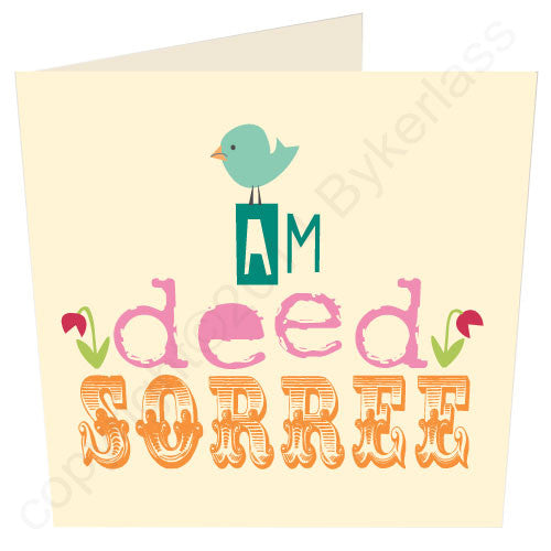 Am Deed Sorry Geordie Mugs Sorry Card
