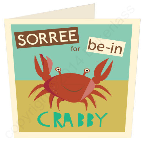 Sorree for being Crabby Geordie Mugs Sorry Card