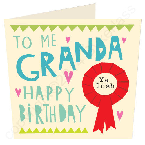 To Me Granda Happy Birthday Geordie Card