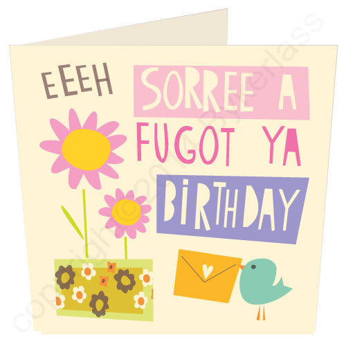 Belated Birthday Geordie Birthday Card