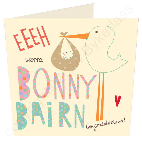 Eeeh Worra Bonny Bairn Geordie Mugs Baby Card
