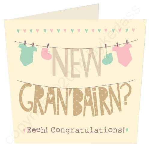 New Gran Bairn Congratulations Geordie Card
