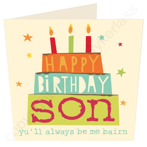 Happy Birthday Son - Geordie Birthday Card (G56)