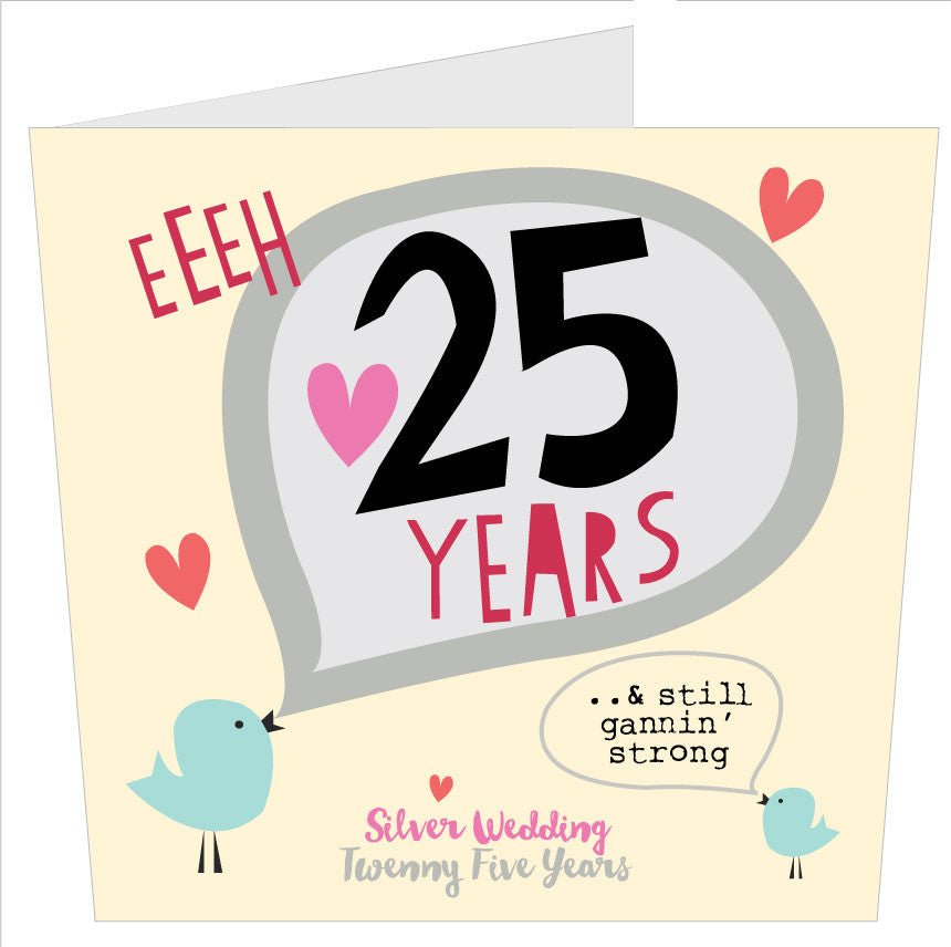 Silver Wedding Geordie Card by Wotmalike