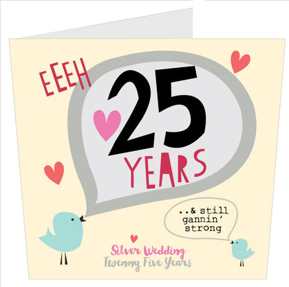 Silver Wedding Geordie Card by Wotmalike