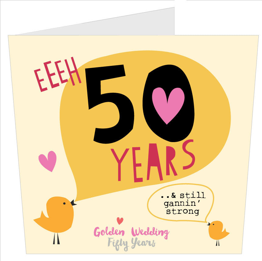 NEW! Golden Wedding Geordie Card