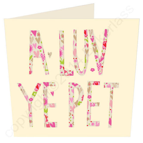 A Luv Ye Pet Floral - North East Card (G8v2)