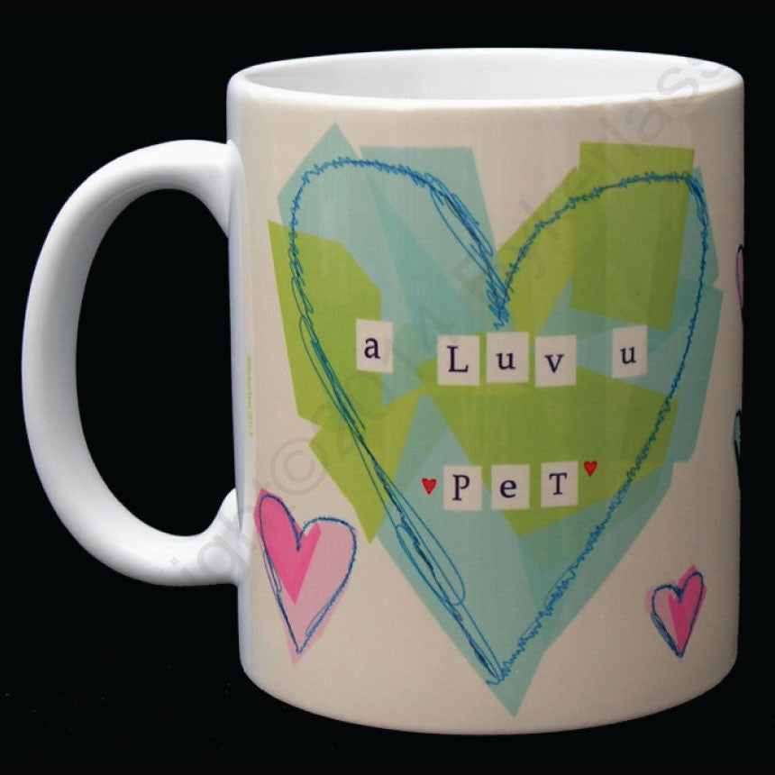 A Luv U Pet Mug Heart Geordie Mug