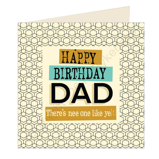 Happy Birthday Dad Geordie Card by Wotmalike