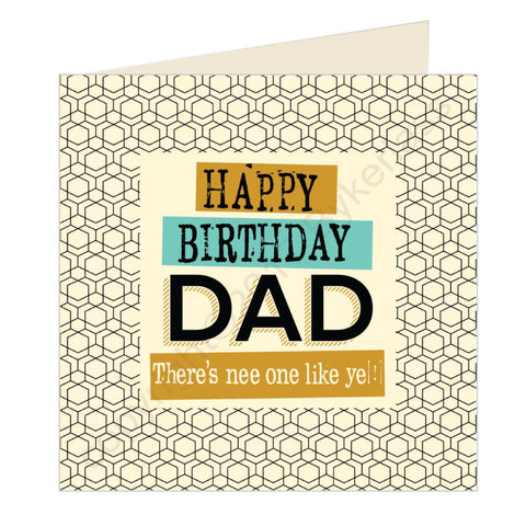 Happy Birthday Dad Geordie Card (GQ12)