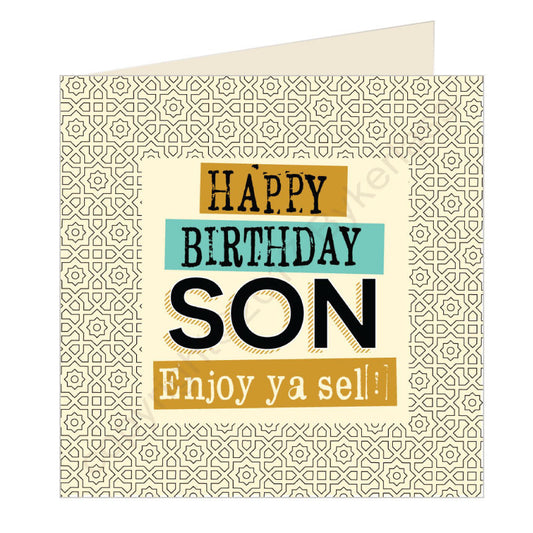 Happy Birthday Son Geordie Card by Wotmalike
