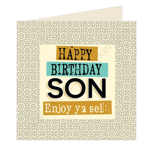 Happy Birthday Son Geordie Card (GQ20)