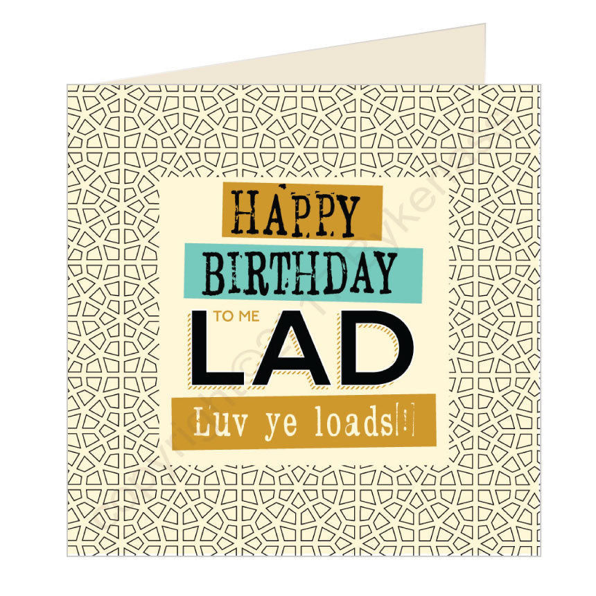 Happy Birthday to me Lad Geordie Card by Wotmalike