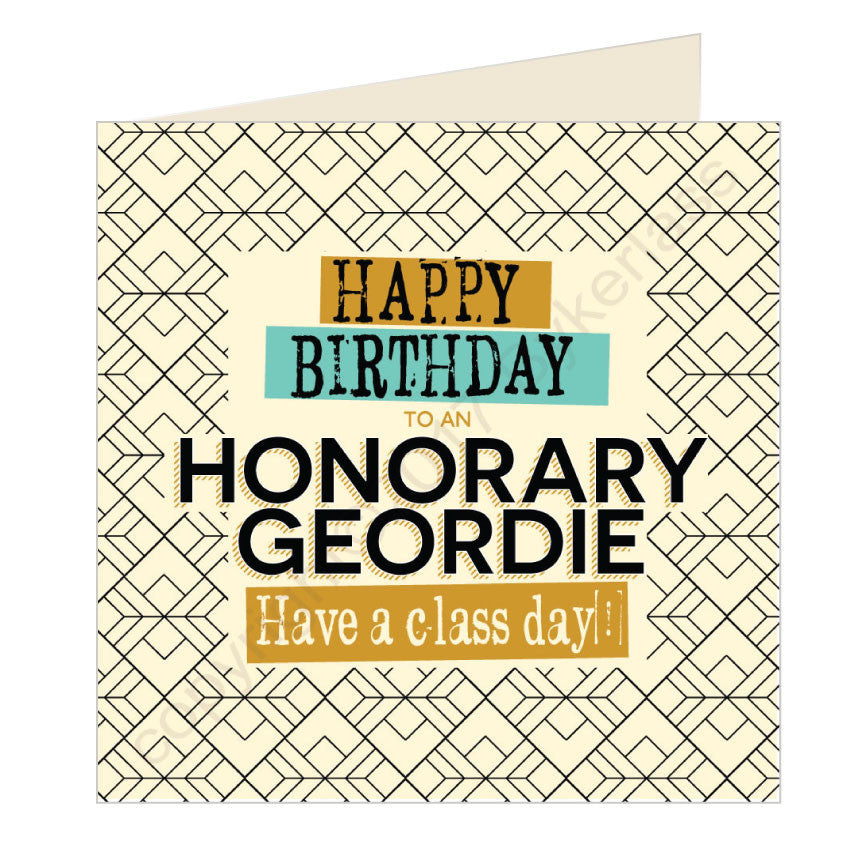 Happy Birthday to an Honorary Geordie Card by Wotmalike