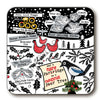 Geordie 5 Days of Christmas Cork Backed Coaster by Wotmalike
