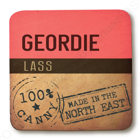 Geordie Lass - Rustic Wooden Coaster - RWC1