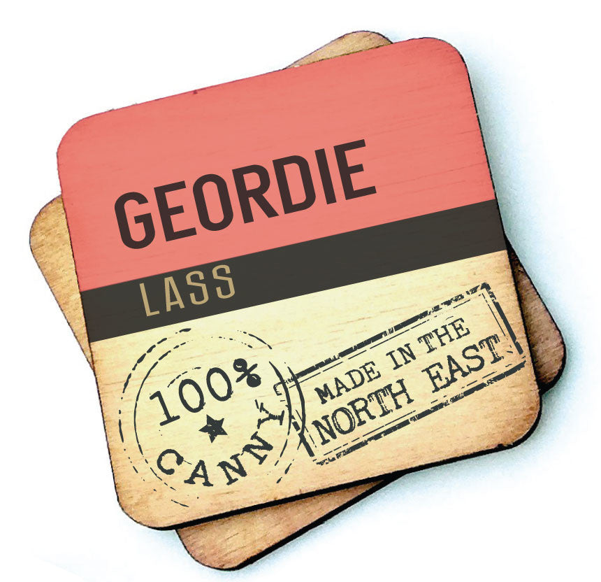 Geordie Lass Geordie Wooden Coasters by Wotmalike