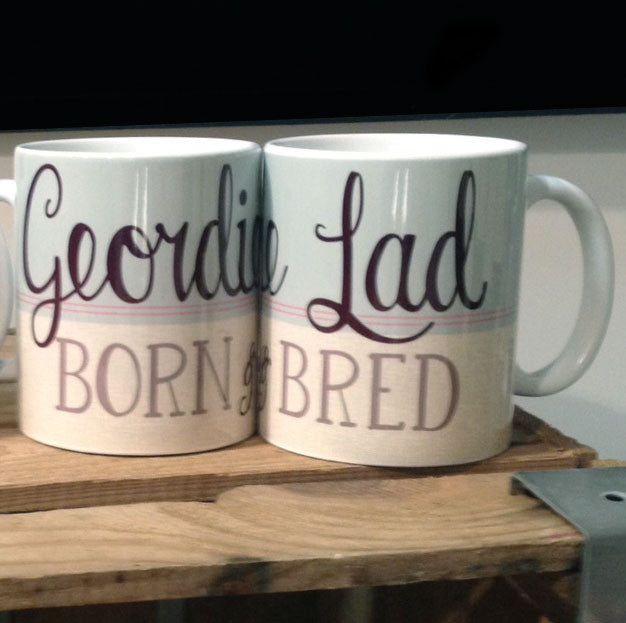 Geordie Lad Born and Bred Mug - High quality ceramic Geordie Mug