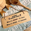 Geordie Cookery Rules Sign Rustic North East Wooden Sign by Wotmalike
