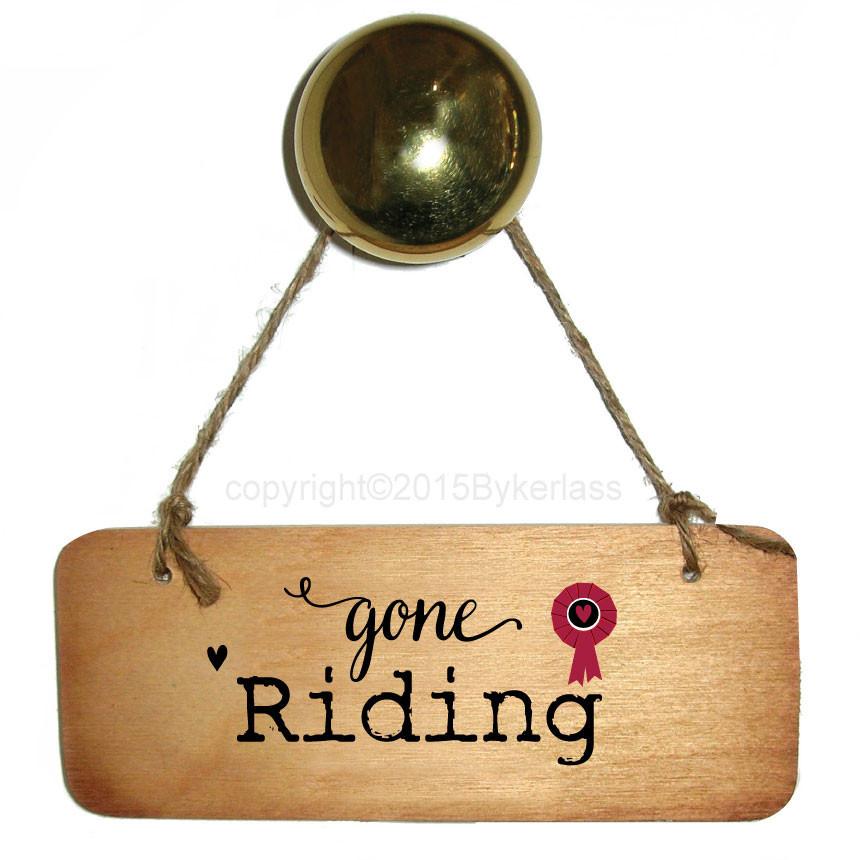 Gone Riding - Horse Rustic Wooden Sign