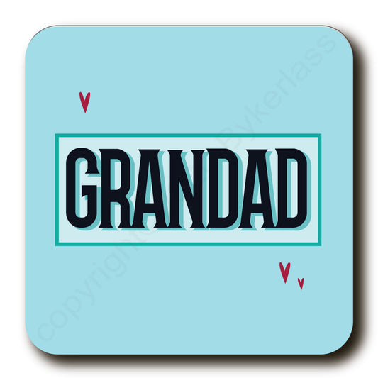 Grandad - Father's Day Gift Cork Backed Coaster