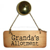 Grandas Allotment Rustic Wooden Sign